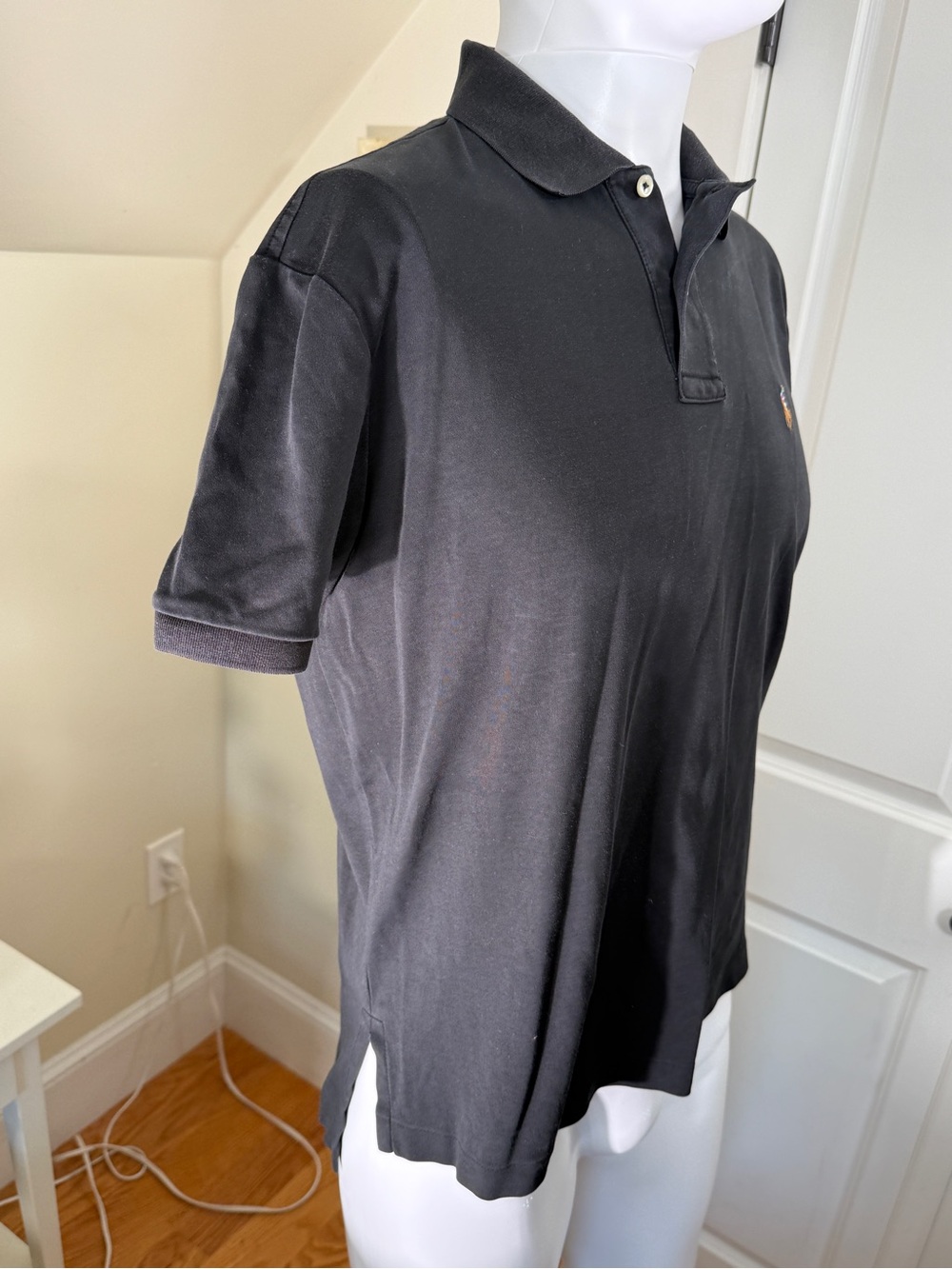 Polo by Ralph Lauren Black Short-Sleeve Cotton Polo with Embroidered Pony - Picture 10 of 12